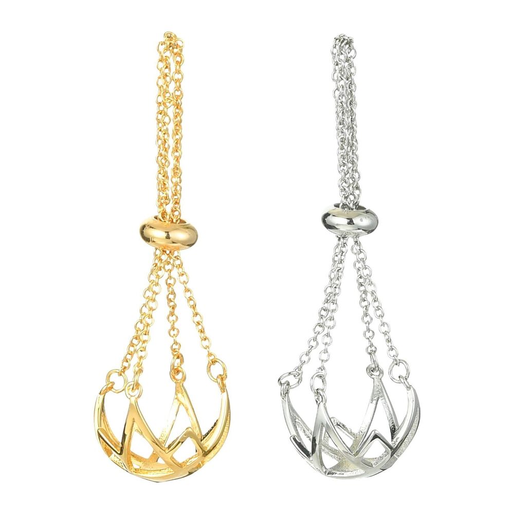 9365 2 Pcs 2 Colors Brass Blank Flower Pearl Cage Pendant Pearl Cage